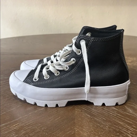 Converse Chuck Taylor All Star Lugged Leather Platforms Sneakers 567164C - Picture 6 of 13